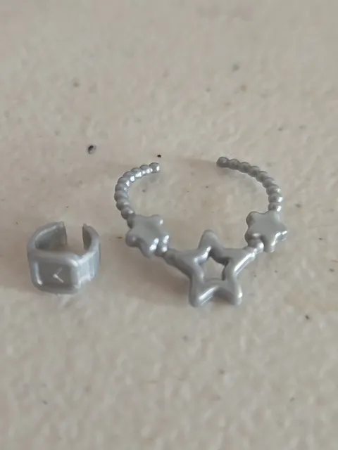 BARBIE JEWELRY SILVER (Matte) STAR NECKLACE, & WATCH SET