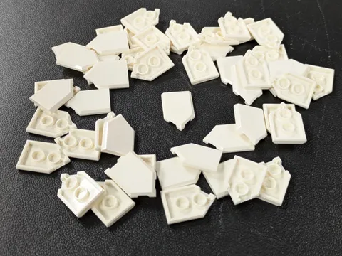 Lego x50 New White Tile, Modified 2 x 3 Pentagonal # 22385