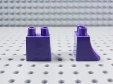 LEGO Lot of 2 Dark Purple Plain Blank Dress Skirt Minifig BL