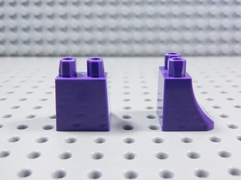 LEGO Lot of 2 Dark Purple Plain Blank Dress Skirt Minifig BL