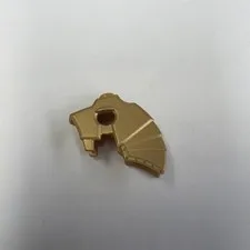 Lego Horse Battle Helmet, Stud On Top And 3 Neck Plates (Unicorn) Pearl Gold