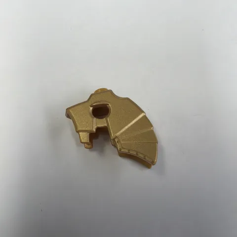 Lego Horse Battle Helmet, Stud On Top And 3 Neck Plates (Unicorn) Pearl Gold