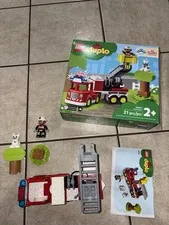 LEGO Duplo LEGOS FIRE TRUCK W/ LIGHT & SOUND 10969 SET AGES 2+ Incomplete