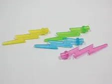 LEGO Lot of 4 Lightning Bolts Weapon Minifig Trans Pink Yellow Blue Q7