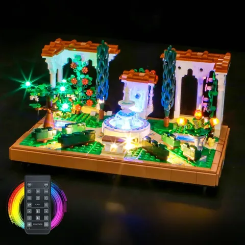 LEGO Icons Fountain Garden set & LIGHT Set w/Remote Control 10359 - NEW IN BOX