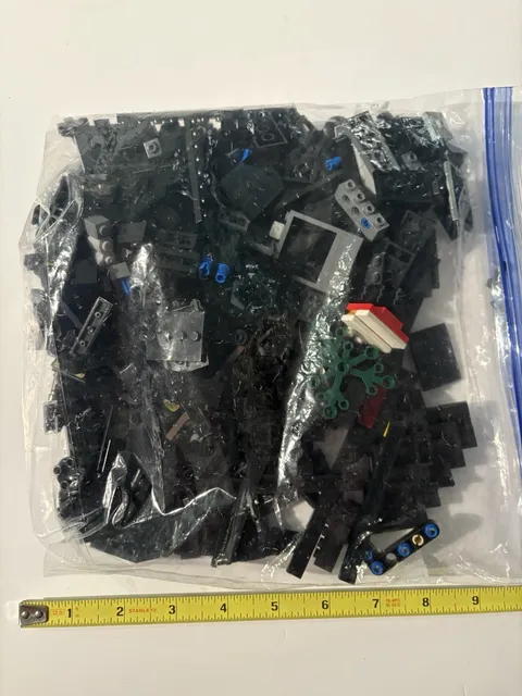 Mostly Black Lego Bricks, Parts And Pieces - Bulk Mixed Legos 1 lb