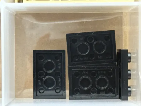 LEGO Parts - Black Plate 2 x 3 - No 3021 - QTY 5