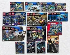 LEGO DC SUPER HEROES INSTRUCTION MANUAL LOT 19 PIECES BATCAVE JOKERLAND DARKSEID