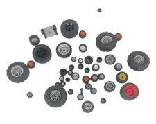 Mixed Lot of 7.2 Ounces of Lego Tires & Wheels What You See Is What You Get