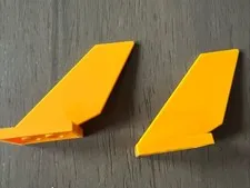 LEGO 6239 Bright Light Orange Tail Shuttle 2 Pieces