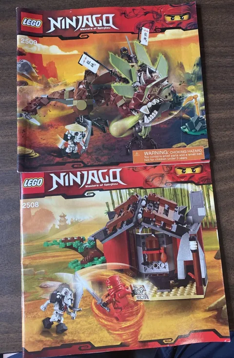 LEGO Lot of 2 Instruction Books ONLY for Ninjago Sets 2508 2509