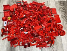 2 lbs LEGO Bulk Lot – RED Random Bricks Plates Parts Mixed Pieces for Building