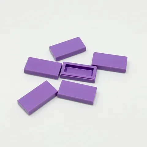 3069b LEGO Parts Tile 1x2 MEDIUM LAVENDER (6)