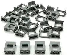 Lego 25 New Light Bluish Gray Windows City Town No Glass 1 x 2 x 2 Plane Pieces