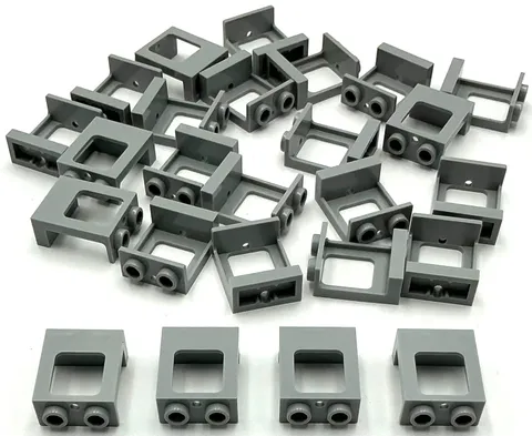 Lego 25 New Light Bluish Gray Windows City Town No Glass 1 x 2 x 2 Plane Pieces