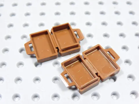 LEGO Lot of 2 Reddish Brown Suitcase Briefcase Accessory Minifig BU