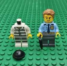 New LEGO® Lot: Prisoner Crook and Police Minifigure 60241 (cty1158 cty1159)