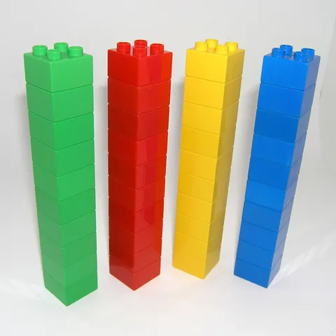 Lego Duplo 2x2 Brick Lot of 40 Primary Color Blocks for Building Sets