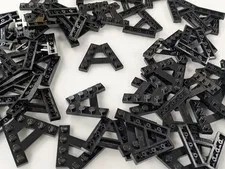 Lego x50 New Black Wedge, Plate A-Shape with 2 Rows of 4 Stud # 15706