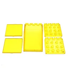 Lego Translucent Yellow Space Parts Lot Hinge Plates Window Glass Windscreen 