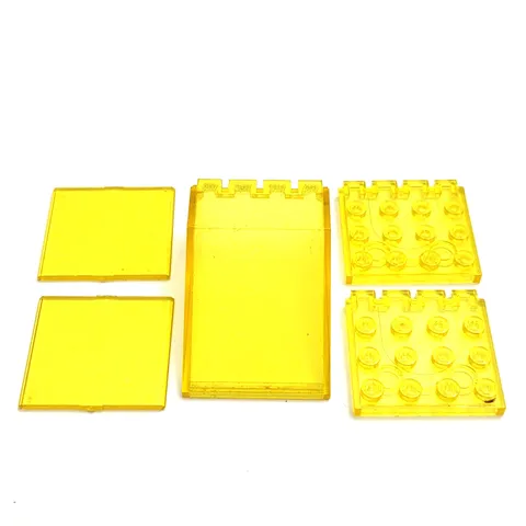Lego Translucent Yellow Space Parts Lot Hinge Plates Window Glass Windscreen 