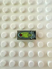 LEGO Tile 1 x 2 with Life on Mars (LoM) Elliptical Display 3069px12 Dark Gray
