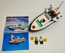 LEGO 4012 Boats: Wave Cops Complete Set w/ Minifigs, Stickers & Manual - No Box