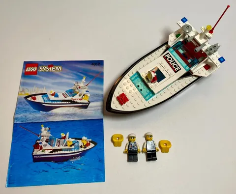LEGO 4012 Boats: Wave Cops Complete Set w/ Minifigs, Stickers & Manual - No Box