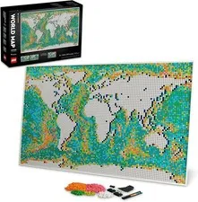 LEGO Art - World Map Building Set - Collectible Wall Art for Adults (31203)
