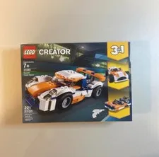 New! LEGO Creator Sunset Track Racer  3 in 1 Car Boat Building Toy 221 pcs 31089