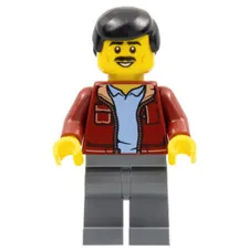 LEGO Holiday Minifigure Man Dark Red Jacket hol271 Seasonal Winter New