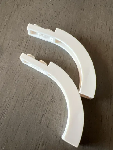 LEGO 6060 White Arch 1 x 6 x 3 1/3 Curved Top 2 Pieces