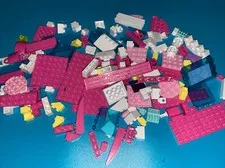 bag of pink and white Legos small bag of Legos see all pics thanks