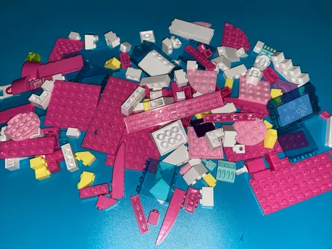 bag of pink and white Legos small bag of Legos see all pics thanks