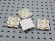 LEGO Lot of 4 White 2x2 Curved Inverted Slopes BH