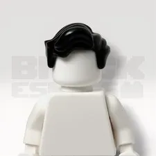 Robin Minifigure Black Wavy Compatible Hair Piece (43751) - Batcave 7783