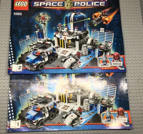 Lego 5985 Space Police Base Instructions, Very Good Condition. No Rips.