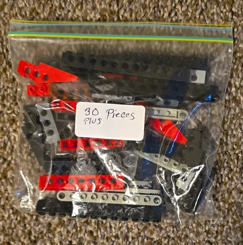 LEGO Bulk Lot Technic Beams, Multicolor Plastic, 30 Pieces