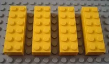 New LEGO Lot of 4 Yellow 2x6 Basic Building Brick Pieces