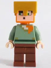 LEGO [No Color/Any Color] Alex - Reddish Brown Legs, Pearl Gold Helmet min158 Us