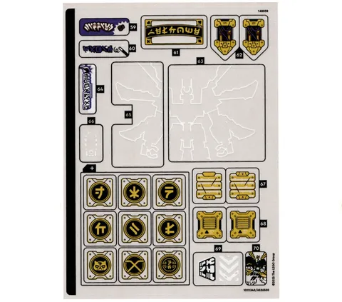 new LEGO Sticker Sheet #3 for NINJAGO City Workshops set 71837