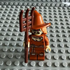 LEGO Minifigures Scarecrow Minifigure w/ Pitchfork, Hat & Ladder Plastic Figure