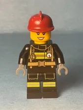 LEGO City Fire Minifig cty0347 - Female Fire Fighter - Light Scratches/No Cracks