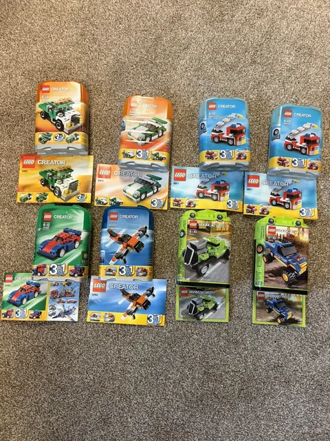 LEGO mini sets lot of Instructions and Plastic containers ONLY - NO BRICKS