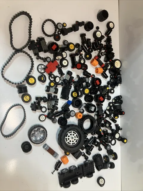 Lego Tires, wheels, axels lot 2lb 4 oz