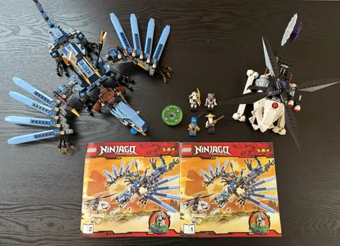 LEGO NINJAGO 2521 Lightning Dragon Battle 100% COMPLETE All Figures Included