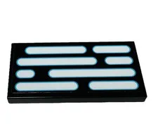 LEGO Star Wars First Order Star Destroyer 75190 2x4 Black Tile Vent Slot Pattern