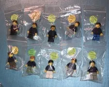 10 LEGO Minifigures Male Men Plaid Button Shirt Front Tourist Passenger City