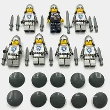 Lego 7 New Horse Knight Spearman Minifigure Shields Swords Parts