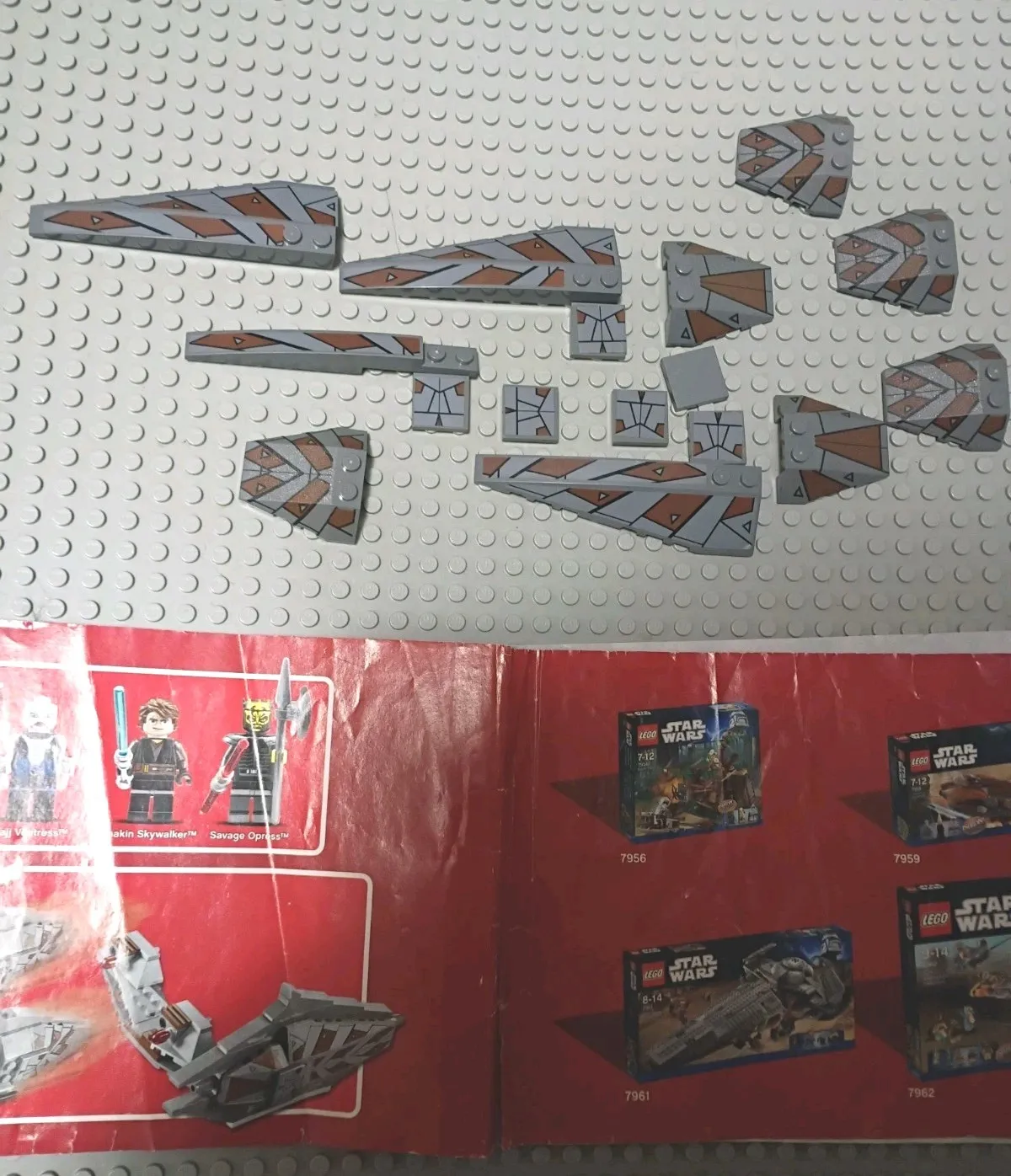 Lego Star Wars 7957 Nightspeeder Stickered pieces/Instruction Booklet Read Desc.